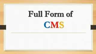 Full Form of CMS || Ravi Online Info || Did You Know ?