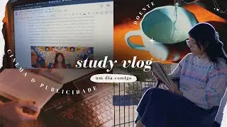 Vlog de Estudos ☕ Lendo e Escrevendo um Trabalho sobre Cinema e Publicidade (USP) | cozy study vlog