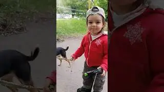 Как Коля собаку выгуливает 👶🐶☺️