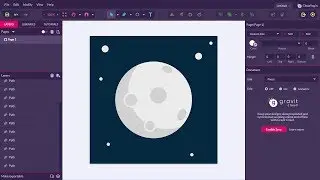 Flat Design: Moon | Gravit Designer Tutorial