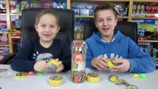 Klebrig glibberige Funguy Sammelfiguren und Sammelcontainer mit Superbazillus Kinderkanal  UdPp