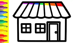 How to draw a house for children&Bolalar uchun uyni qanday chizish kerak