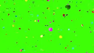 Confetti (colored paper) Green Screen