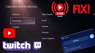 PS5 | Fix To All Livestream/Broadcasting Problems