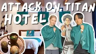 We Stayed at an ATTACK ON TITAN HOTEL!! | Vlog & How to Get There✨