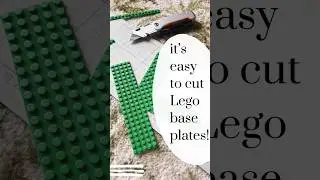 It’s super easy to cut your Lego baseplate! Perfect for Lego dot letters #lego #legodots #legohack