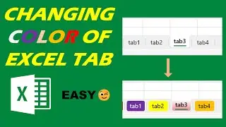 how to change excel tab color