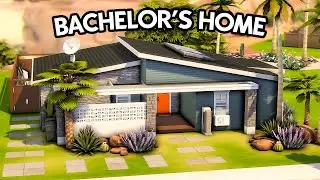 RETRO BACHELOR'S HOME 🏜️ The Sims 4 Save File Speed Build | No CC