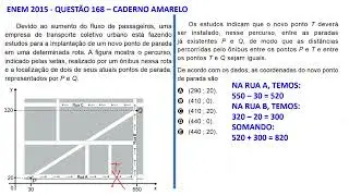 ENEM  2015 QUESTÃO 168   CADERNO AMARELO