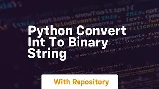 python convert int to binary string