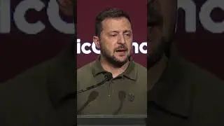 Ukrainian President Zelenskyy accepts the Atlantic Council Global Citizen Award in New York