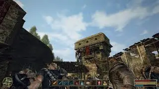 Gothic 3 Orcs vs Slaves in Montera castle. Готика 3 Орки против рабов в замке Монтеры.