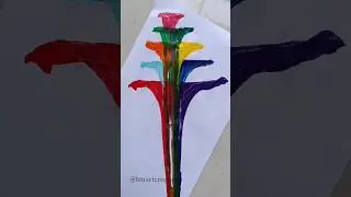 DIY Reverse Thread Art 💙| String pull art 😍 #shorts #bmartcreations #youtubeshorts #crativeart #art