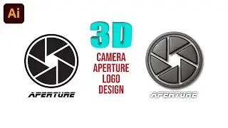 Camera Aperture logo design in Adobe Illustrator