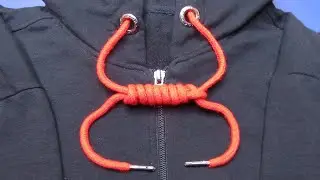 How to Tie Hoodie Strings for beginners. Easy decorative hoodie knot.