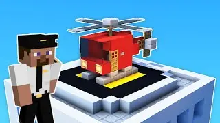 How To Build a Helicopter and Helipad | How To Build a City In Minecraft
