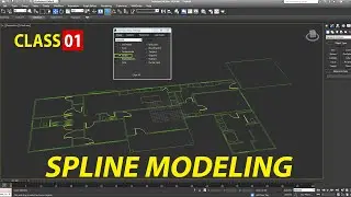 Spline Modeling in 3DS Max 🔥 [CLASS 01] Floor Plan Extrude with Spline 