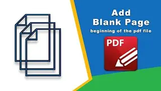 How to add an extra blank page at the beginning of the pdf file in PDF XChange Editor