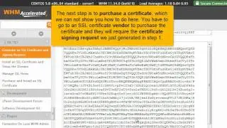 Generating and installing SSL certificates in WHM