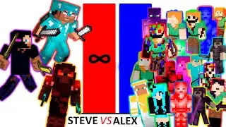 All Versions Of Steve vs All Versions Of Alex