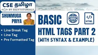 5.0 தமிழில் Basic Tags in HTML Part 2