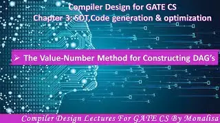 Ch 3.12:The Value-Number Method for Constructing DAG’s| Compiler Design lecture for GATE CSE