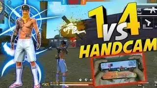 Free fire my first time in free fire 1 🆚 4 callsic squde rank in free fire