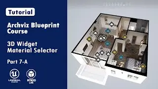 Archviz Blueprint Creation With Unreal Engine 5 | 3D Widget Material Selector  | Part 7-A