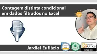 Contagem distinta com critérios em dados filtrados no Excel (apenas itens visíveis exclusivos)