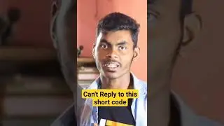 Haw To can't Reply to this Short code 