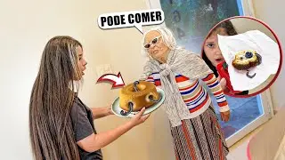 THE EVIL GRANNY GAVE LARISSA A CAKE WITH ANIMALS IN IT TO EAT!