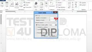 Insert a table with 3 columns and 5 rows in the document. Adjust the columns width in 2in.