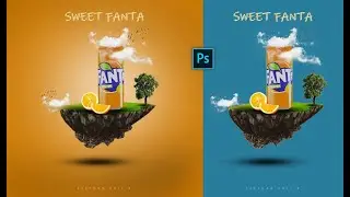 Photoshop Tutorial - Fanta Orange juice Advertising Poster Design