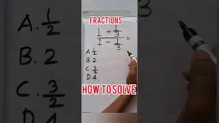 how to solve fraction type mathematics #problem