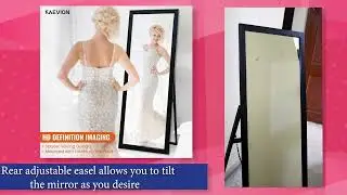 Kaevion Rectangle PVC Full-Length Mirror | 5.25 ft Floor Standing Mirror with HD 5mm Glass – Black