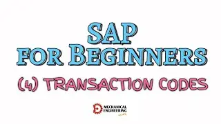 SAP FOR BEGINNERS |(4) Transaction Codes #saptutorial #SAP