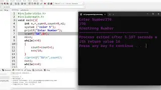 armstrong number in c || what is armstrong number || armstrong pame || 