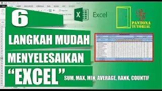 EXCEL || 6 LANGKAH MAHIR MENGGUNAKAN RUMUS " SUM, MAX, MIN, AVERAGE, RANK, COUNTIF "