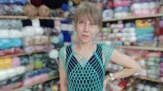 Зелёная майка - сетка из Alize Diva .