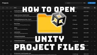 How to open a Unity project