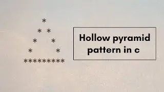 hollow pyramid pattern in c language | do code #coding#programming#cprogramming#clanguage#youtube