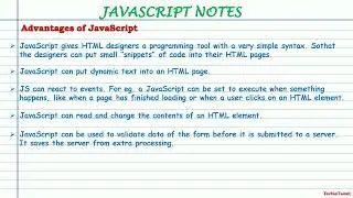 Advantages of JavaScript