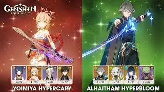 Yoimiya Hypercary and Alhaitham Hyperbloom | Genshin Impact | Spirall Abyss 4.3