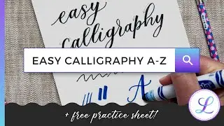 How To Do EASY Calligraphy [Tutorial + Practice Sheet] 