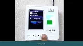 Identix SF100 How to CLEAR ADMIN