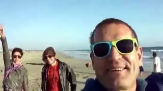 Santa Monica Beach Backwards