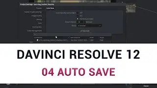 DaVinci Resolve 12 - 04 Auto Save
