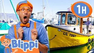 Blippi Goes on a Boat Taxi! | Blippi | 🚌Wheels on the BUS Songs! | 🚌Nursery Rhymes for Kids
