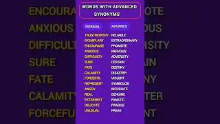 Basic vs advance vocabulary # 