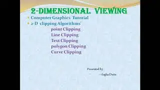 2D viewing and clipping